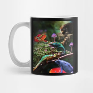 Chameleon Poison Dart Arrow Red-Eye Tree Frog In Forest Mug